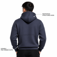 Sweat-shirts à capuche Charlo Premium Air Layer unisexe, tissu structuré épais, coupe ample, streetwear, vente en gros, personnalisation OEM, en vrac