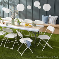 Chaise de jardin pliable en plastique, durable, imperméable, écologique, capacité de charge de 800 lb, confortable, empilable et portable, vente en gros