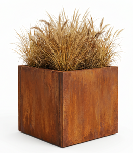 Kit de jardinière surélevée moderne en acier Corten, bac de plantation modulaire, montage facile, jardinière pour légumes pour l'aménagement paysager - Product Image 2