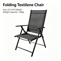 Chaise de jardin pliante en métal confortable, imperméable, écologique, pour salle à manger, loisirs, meubles d'extérieur pour salon, plage, jardin