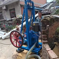 Foreuse électrique portable sur roues pour puits d'eau, 180 mm, pour projets d'approvisionnement en eau domestique et agricole