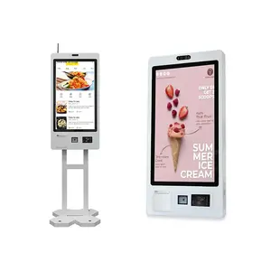 Crtly self service payment ordering terminal for fast food self service kiosk terminal wall mount multiple payment machine