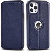 Étui de luxe en cuir PU magnétique avec fentes pour cartes et support pour iPhone 18 17 16 15 14 13 12 11 Pro Max