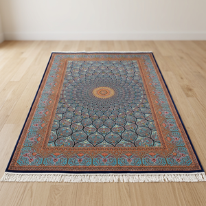 Tapis de luxe en pure soie fait main, moderne, noué à la main, antidérapant, lavable, revêtement de sol design pour salon, hôtel, chambre à coucher - Product Image 6