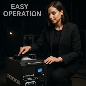 <span class=keywords><strong>Machine</strong></span> à fumée colorée électrique super puissante 3500W DMX512 avec télécommande pour anniversaire, Nouvel An, révélation du sexe, fête prénatale - Product Image 3
