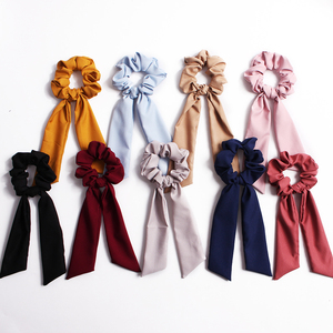 Bán Buôn Mềm Tóc Đàn Hồi Ban Nhạc <span class=keywords><strong>Bow</strong></span> Knot Ribbon Scrunchy Voan Tóc Scrunchies Cho Phụ Nữ Tóc Phụ Kiện - Product Image 4