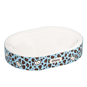 Chios <b>Cat</b> <b>Scratching</b> Board Oval Thickened White Kraft Paper Durable Wear Resistant All Seasons Pet Bed - Product Image 1