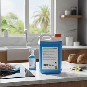 Liquido detergente Non aggressivo profumato al cocco e alla vaniglia efficace per la pulizia multiuso del grasso per olio antipolvere - Product Image 3