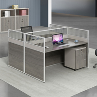 Table de travail modulaire en bois style classique, meuble de bureau, pour 2 personnes