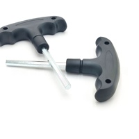 Llave hexagonal personalizada en T, llave hexagonal de cabeza plana con mango en T de plástico de 2mm, 3mm, 4mm y 5mm