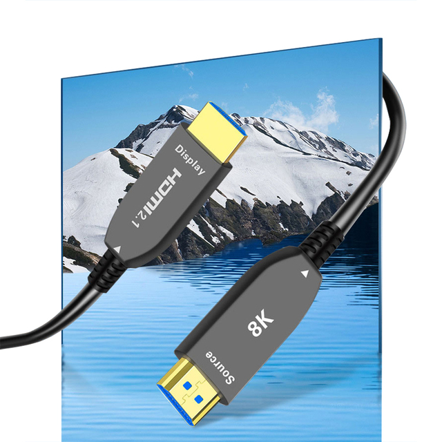 Justlink 8K HDMI 2.1 Fiber Optic Cable 48Gbps AOC Active Optical HDMI Cable 8K 60Hz EARC for TV Projector PS5