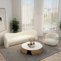 Juego de Sofá Seccional Curvo Color Crema para Sala de Estar y Recepción, Varios Sofás para Apartamento, Almacén, Centro Comercial, Hotel, Villa y Hospital