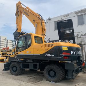 Escavatore originale della ruota della corea Hyundai 210W Hyundai 210w-9 21Ton scavatrice 95% nuove basse ore di lavoro - Product Image 1