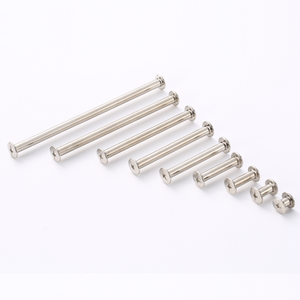 Rivets en acier au carbone à fente plaqués nickel, <span class=keywords><strong>vis</strong></span> de fixation Chicago pour livre - Product Image 2