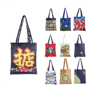 Bolsa de Compras de Lona Personalizada de Alta Calidad Estilo Ins de Gahumi, Diseño de Bolsa con Patrón de Dibujos Animados en Tela Natural - Product Image 4