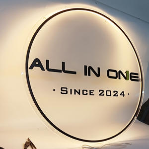 Carrey Custom Led Sign Acrílico LED Circular Retroiluminado Signage Electronic Signs Outdoor Luminous Advertising Logo Light Sign - Product Image 2