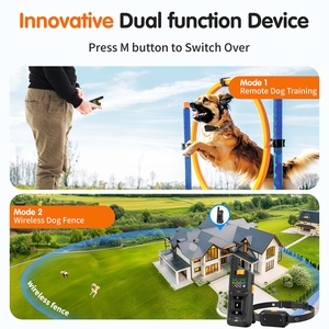 Long Range <span class=keywords><strong>300m</strong></span> verstellbares wasserdichtes kabelloses elektronisches Zaun-Fern trainings halsband mit Schock funktion - Product Image 3