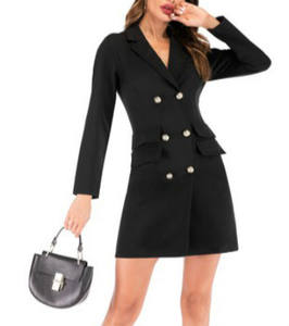 Vendita calda autunno e inverno nuovo stile vestito <span class=keywords><strong>doppiopetto</strong></span> da donna in tessuto giacca vestito - Product Image 1