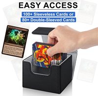 Boîte de deck de cartes Yugioh TCG en velours importé en stock, 100 cartes, avec fermeture magnétique, boîte de deck de cartes de trading Commander, Koffer