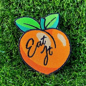 Eat It Iron on Parche bordado 3x2,5 pulgadas Parches bordados adhesivos audaces y divertidos - Product Image 3