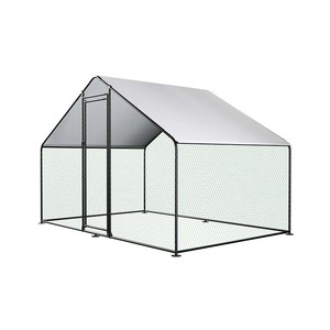Poulailler en métal de cadre en acier de poulailler respirant en gros noir pour 20 poules grandes - Product Image 1