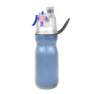 recycled ocean plastic water bottle classic spray mist N sip drink water bottle 470ml 16oz blue color