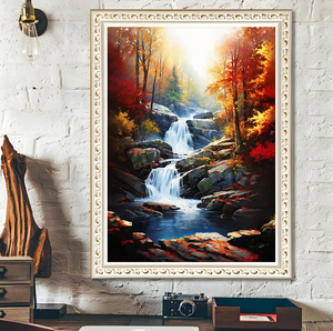 Peinture par numéros DIY de paysages d'<span class=keywords><strong>automne</strong></span> pour adultes, peinture acrylique, décoration artisanale pour la maison, art mural - Product Image 2