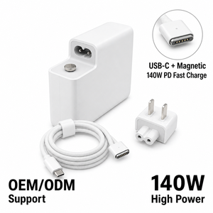 <span class=keywords><strong>Chargeur</strong></span> USB-C pour ordinateur portable 140W 28V 5A Adaptateur secteur Type-C avec QC2.0 et matériau ignifuge pour <span class=keywords><strong>MacBook</strong></span> <span class=keywords><strong>Pro</strong></span> 16/14 pouces M1/M2/M3 - Product Image 2