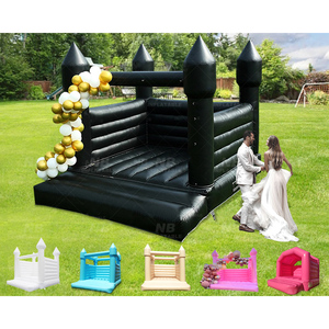 Château gonflable personnalisé blanc pour fête de mariage, maison de jeu pour enfants, location de maison de mariage blanche, personnalisable - Product Image 1