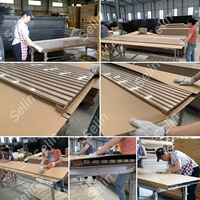 Expédition mondiale disponible Panneaux acoustiques rainurés en MDF à lattes de bois de noyer insonorisants pour entrepôt, salon, chambre 0.8