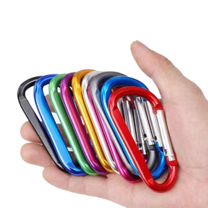 Promotional Zinc Alloy Carabiner D Ring Hook Clips Spring Snap Hook for Customizable Keychain Clip