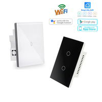 Interruptor de Luz Eléctrico Inteligente Táctil Zigbee Tuya con Control Remoto por WiFi, Compatible con Alexa y Google Home, Encendido/Apagado, Presión Cinética, para Montaje en Pared