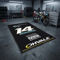 Rutschfeste Gummi-Rückseite Nylon Motorrad-Matte Waschbar Nicht Absorbierend Ölfest Garagenbodenmatte Maßgefertigte Größe Verfügbar Logo-Matte
