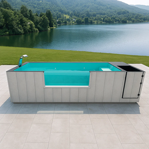 <b>Large</b> and Sturdy Fiberglass <b>Pool</b> Kit UV Resistant Design for Resort-Style Relaxation and All-Season Outdoor Fun - Product Image 1