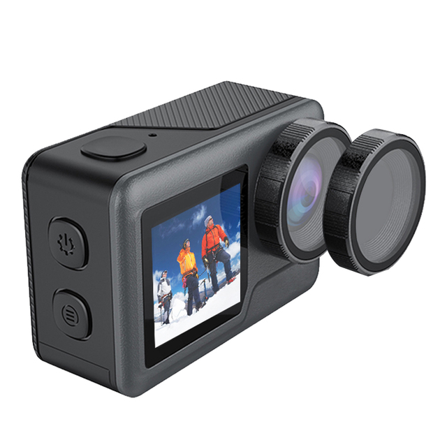 Body Waterproof Dual Screen Anti-shake 4K 60FPS Video 2.4G WIFI Accessories Sports Chest Strap Action Camera for Bicycle