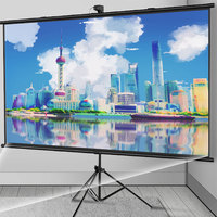 Touyinger équipement de présentation écran de projecteur 16:9 72 84 100 pouces avec support écran rideau TV maison arrière-cour