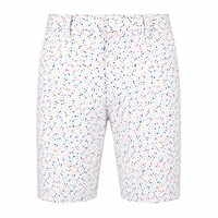 Shorts de golf Confetti pour hommes |   Imprimé à pois multicolores blancs |   Léger, sportif, été, 10 pouces, anti-UV, extensible dans quatre sens