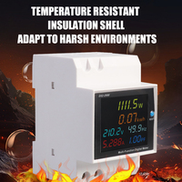 Compteur d'énergie sur rail DIN monophasé, compteur kWh numérique LCD AC 230V CHLOTAI