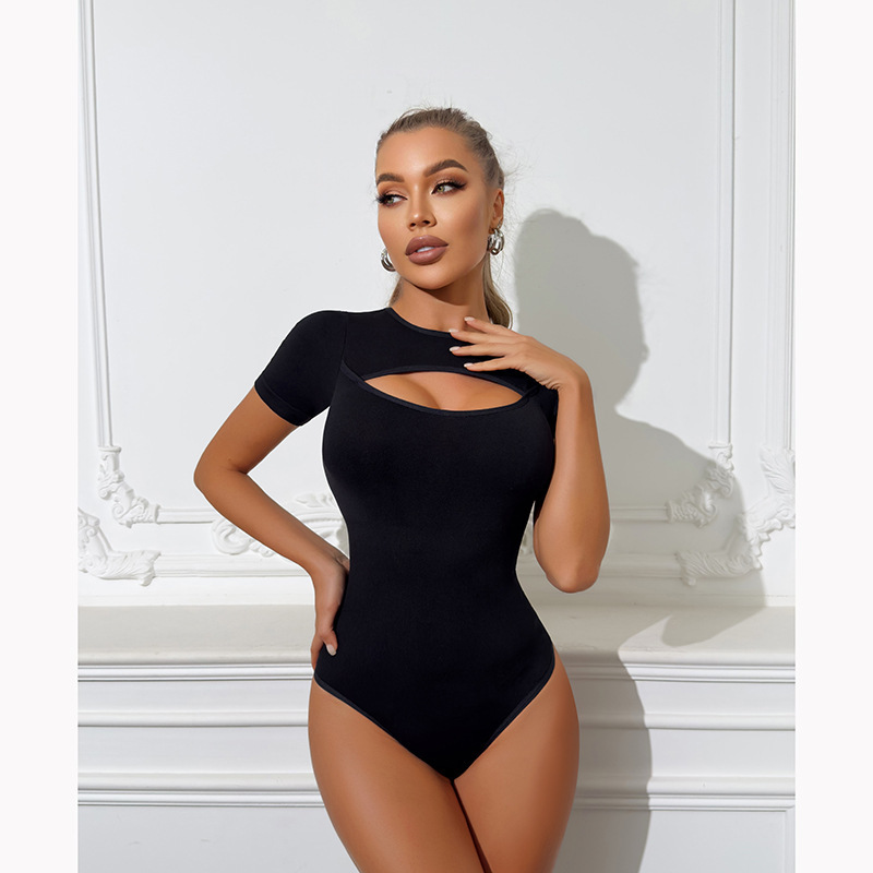 Tummy-Control Seamless Shapewear Bodysuit (Z677302): back view showing seat coverage and shaping construction