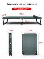 Lit simple moderne pliable en alliage de fer avec tissu Oxford 600D pour hôpital, usage extérieur, pause déjeuner, enfants, adultes, camping, bureau