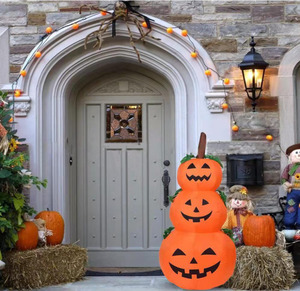 Pumpkin <strong>Inflatable</strong> 6FT Halloween <strong>Inflatable</strong> Pumpkin Stack &amp; Ghost Outdoor Lighted Blow up Yard <strong>Deco</strong> - Product Image 5
