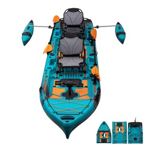 <span class=keywords><strong>Kayak</strong></span> de <span class=keywords><strong>Pesca</strong></span> Yak Outdoors de 14 Pies con Doble Asiento y Pedales, Construcción de HDPE Resistente, Ligero y <span class=keywords><strong>Desmontable</strong></span> para 2 Personas - Product Image 1