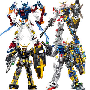 Blocs de Construction Robot Transformateur en Plastique, Détruire la Ville Guerrier, Modèle <span class=keywords><strong>Mech</strong></span>, Cadeaux d'Action Créative - Product Image 1