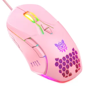 Amaz Chuột Chơi Game Máy Tính Siêu Nhẹ OEM Onikuma CW902 Hot Chuột Game Thủ Quang Học Phát Sáng RGB Có Dây Logo Tùy Chỉnh