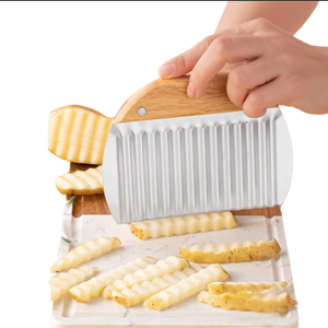 <b>Multifunctional</b> Stainless Steel Potato <b>Cutter</b> Home Kitchen Wave Knife for French Fries Fancy Fruit & <b>Vegetable</b> Tool - Product Image 1