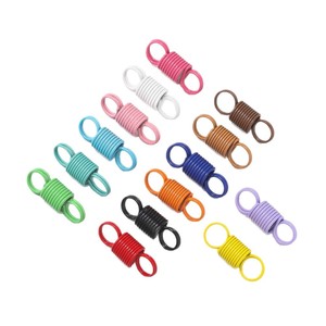 Connecteurs à ressort en fer à double anneau colorés, petits accessoires de bijouterie DIY pour la fabrication de porte-clés, vente en gros - Product Image 5
