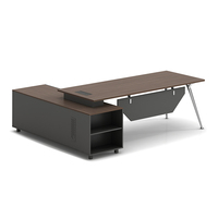 Table et chaises de bureau de luxe en bois Ensemble de bureau de direction design Mobilier de bureau directeur