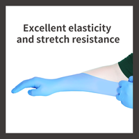 Gants jetables en nitrile poudre bleue sans latex 3.5g pour la transformation des aliments cuisson cuisson services hôteliers gants en gros