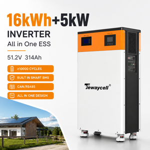 Sistema de Almacenamiento de Energía Doméstico Tewaycell de 16 kWh, 5 kW Fuera de la Red, Todo en Uno, Batería de 51.2 V y 314 Ah, BMS Inteligente - Product Image 4