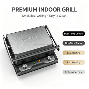 Parrilla Eléctrica para Filetes Ajustable con Control de Calor, Estructura de Acero Inoxidable, Silenciosa, para Uso en Interiores - Product Image 1